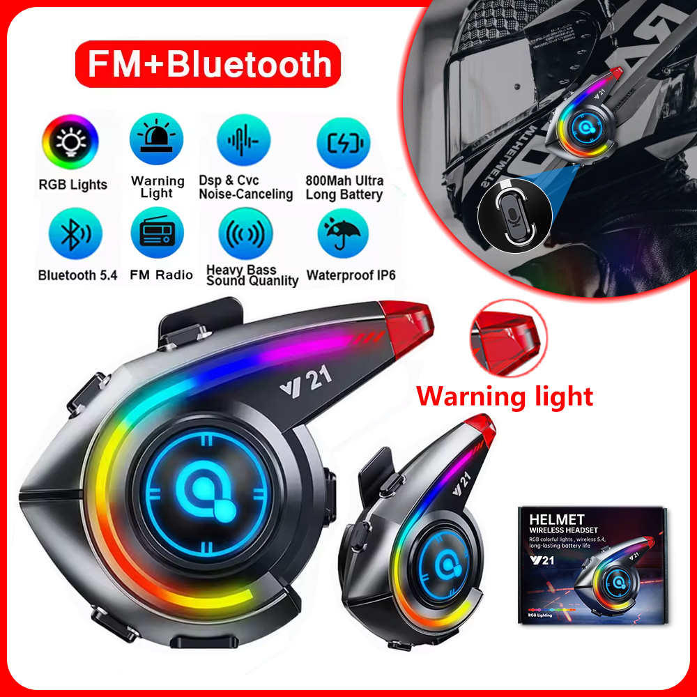 Full Face Motorcycle Helmet With Bluetooth - Y21 Helmet Headphones Bluetooth 5.4 Waterproof