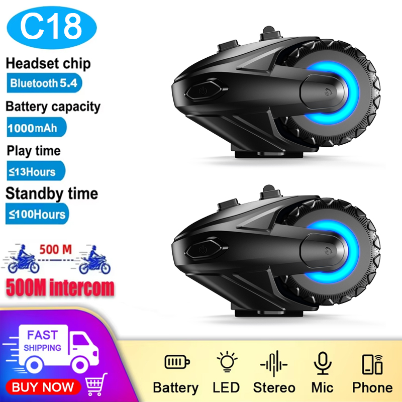 Full Face Motorcycle Helmet With Bluetooth - 1/2Pcs Motorcycle Bluetooth 5.4 Helmet Intercom