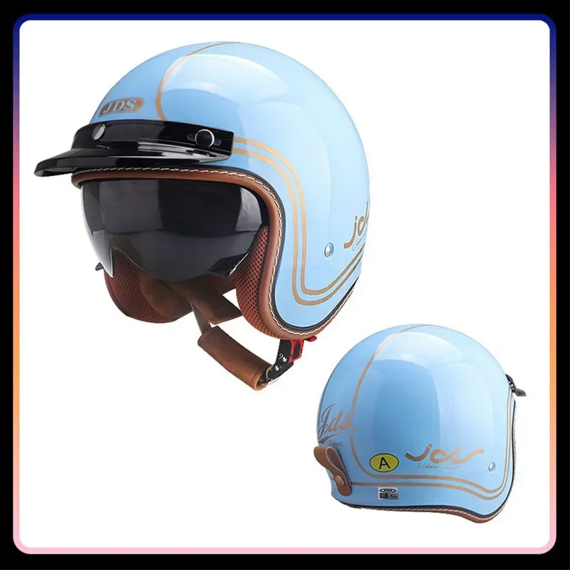 Men Women Open Face Motorcycle - огляд і ціна Vintage Open Face Retro Helmet