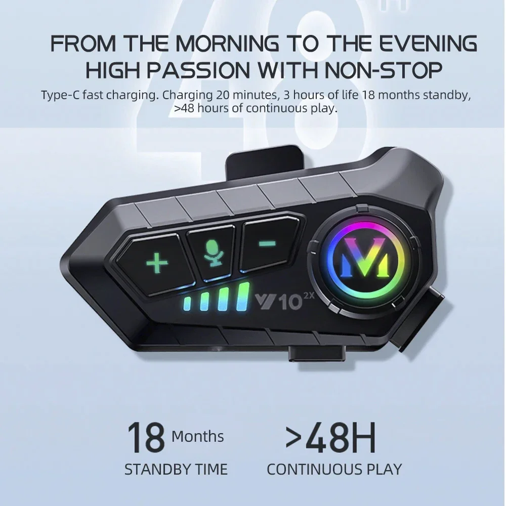 V10 2X Bluetooth Motorcycle He - огляд і ціна Universal Motorcycle Helmet Intercom Headset