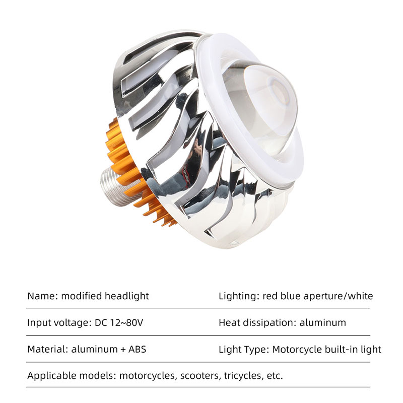 1pc Motorcycle Headlight Dual  - огляд і ціна Universal Motorcycle Led Headlight Projector