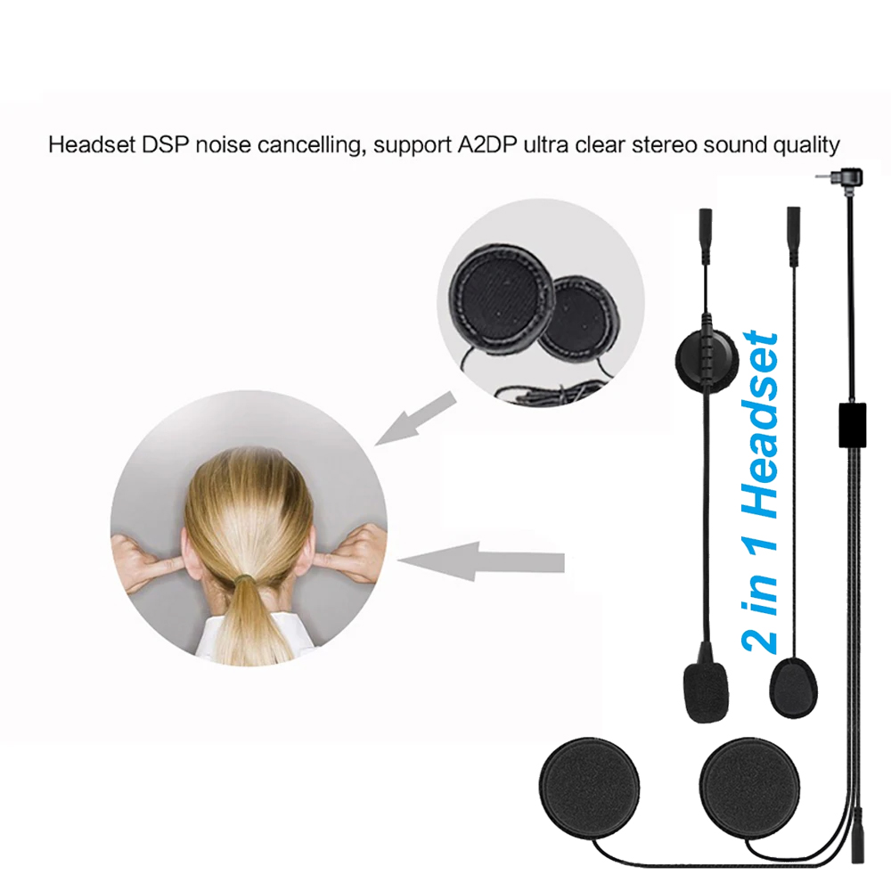 Type-C Earphone Speaker Access - огляд і ціна Full Face Motorcycle Helmet With Bluetooth
