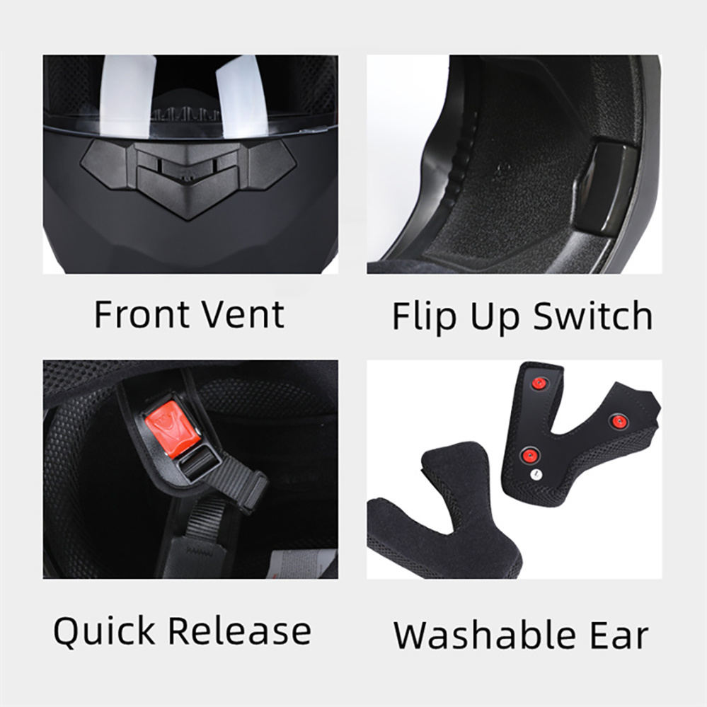 Modular Double Lens Motorcycle - огляд і ціна Modular Flip Up Motorcycle Helmet Dot Approved