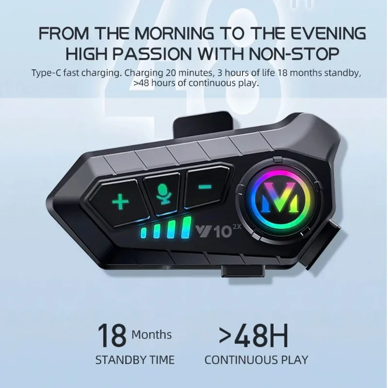 Y10 2X Bluetooth Motorcycle He - огляд і ціна Universal Motorcycle Helmet Intercom Headset