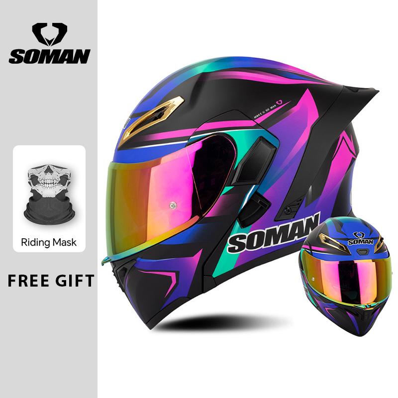 Unisex DOT Approved Dual Visor - огляд і ціна Modular Flip Up Motorcycle Helmet Dot Approved