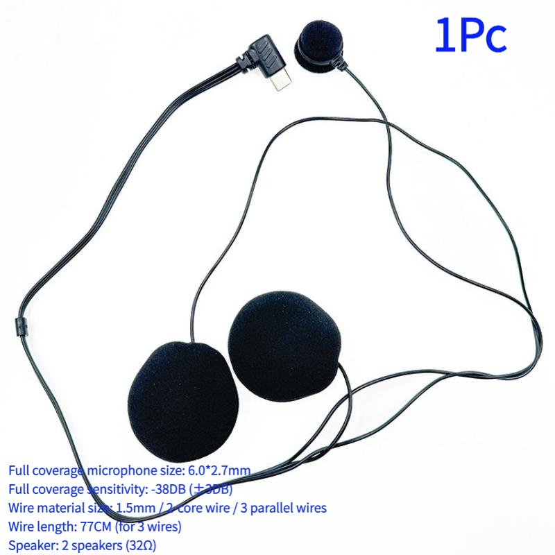 1Pc Type-C Plug HD Noise Reduc - огляд і ціна Full Face Motorcycle Helmet With Bluetooth