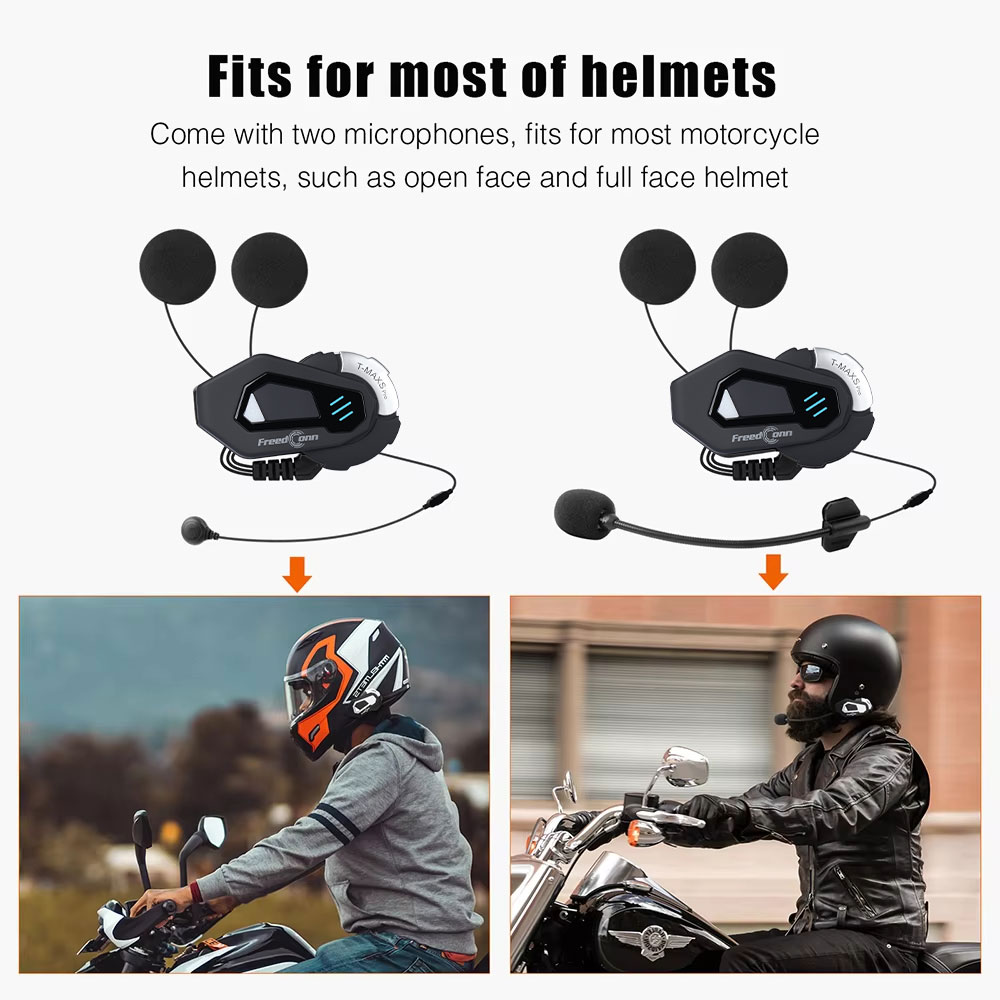 FreedConn T MAX S PRO Motorcyc - огляд і ціна Universal Motorcycle Helmet Intercom Headset