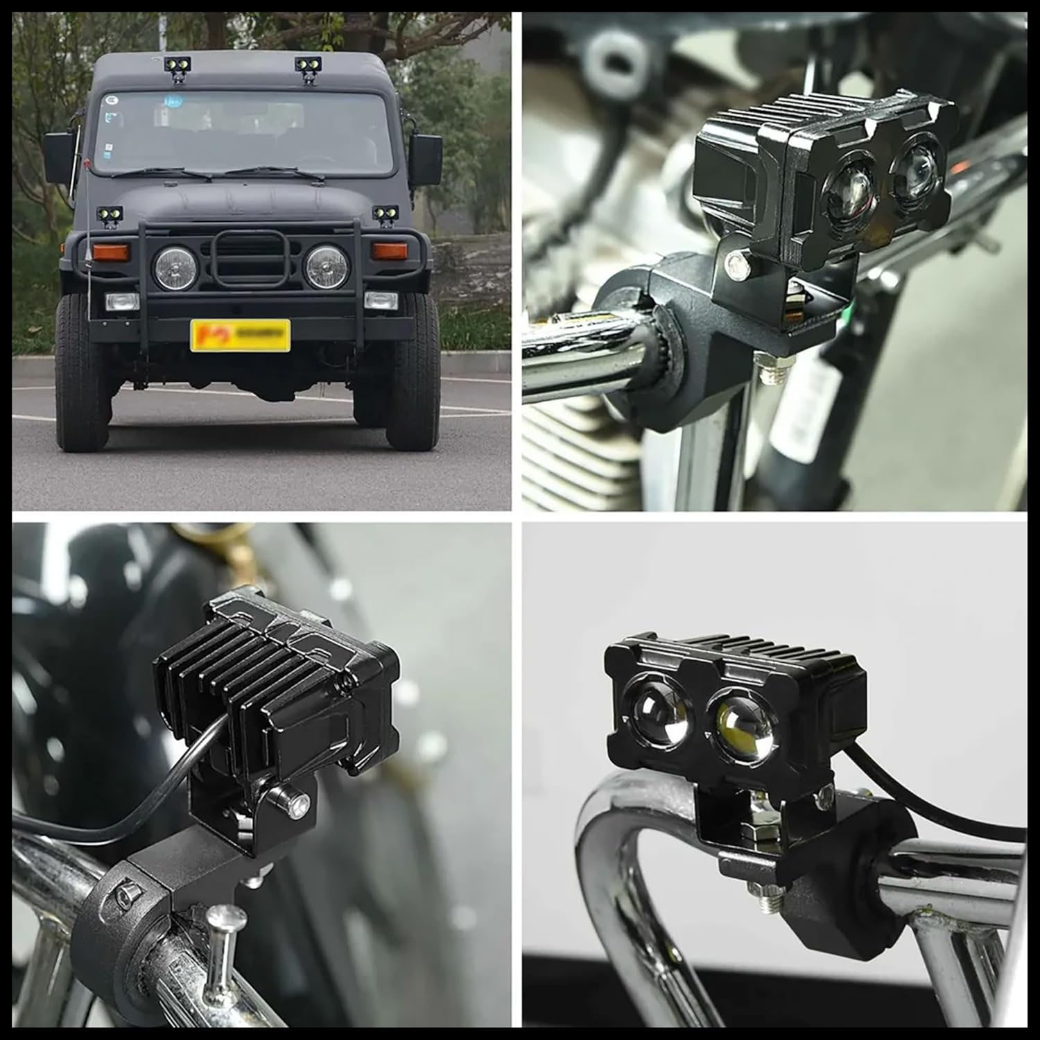 1/2PCS Motorcycle LED Fog Ligh - огляд і ціна Atv Parts