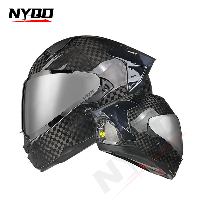 Carbon Fiber Full Face Motorcy - огляд і ціна Dual Visor Motorcycle Racing Helmet