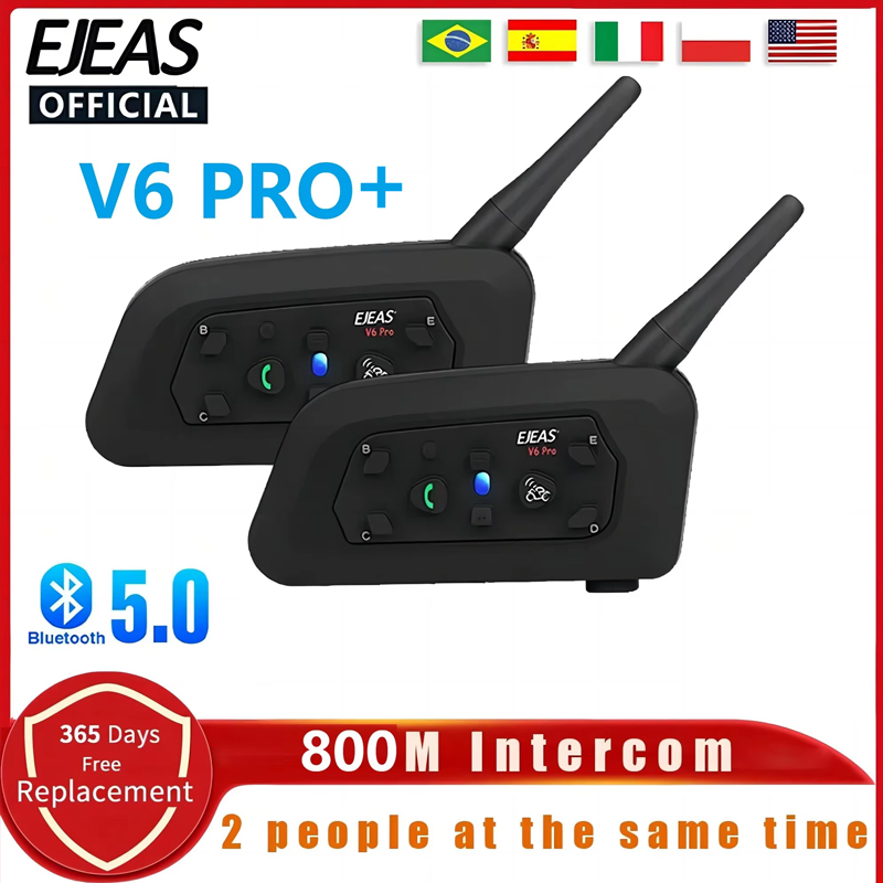 EJEAS V6 PRO+ Motorcycle Helme - огляд і ціна Universal Motorcycle Helmet Intercom Headset