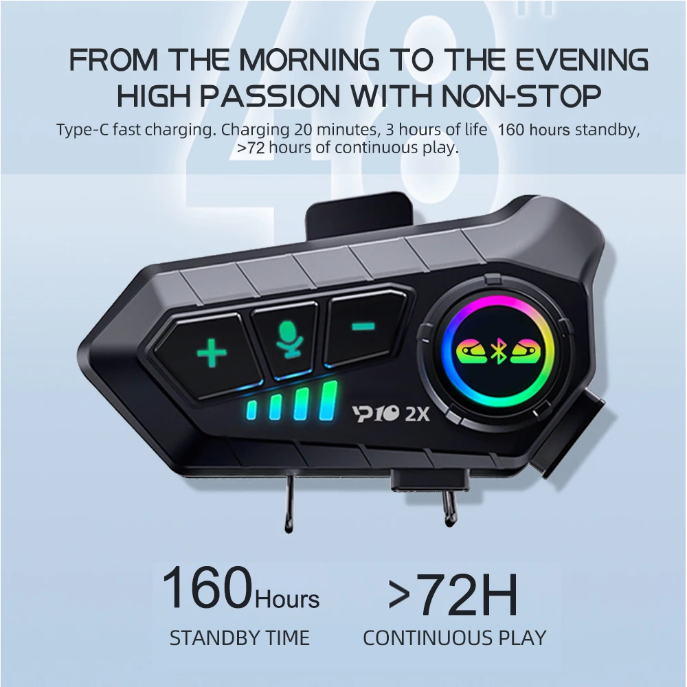 Y10 2x Motorcycle Intercom Blu - огляд і ціна Universal Motorcycle Helmet Intercom Headset