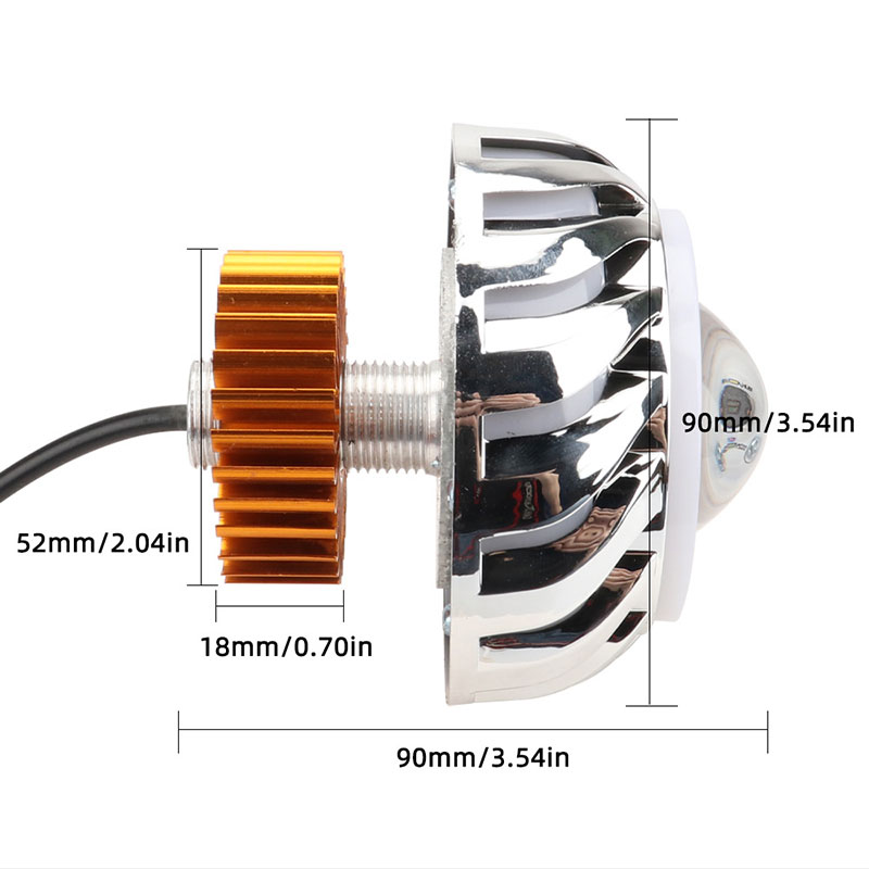 1pcs Car Motorcycle Headlight  - огляд і ціна Universal Motorcycle Led Headlight Projector